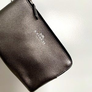 Coach metallic wristlet
